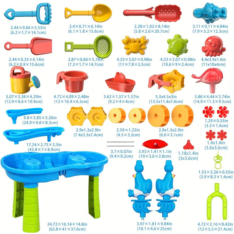 3-stufiger Sand- und Wassertisch