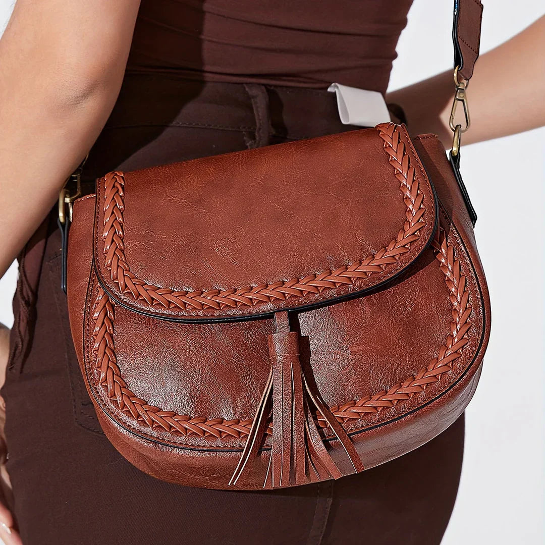 Remedios – Petit sac à bandoulière pour femmes avec décoration à pompon