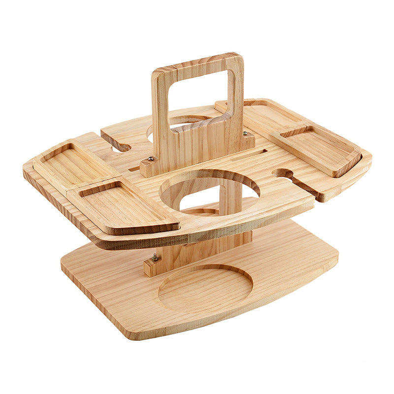 WineCo - Bærbart Træ Picnic Vinbord