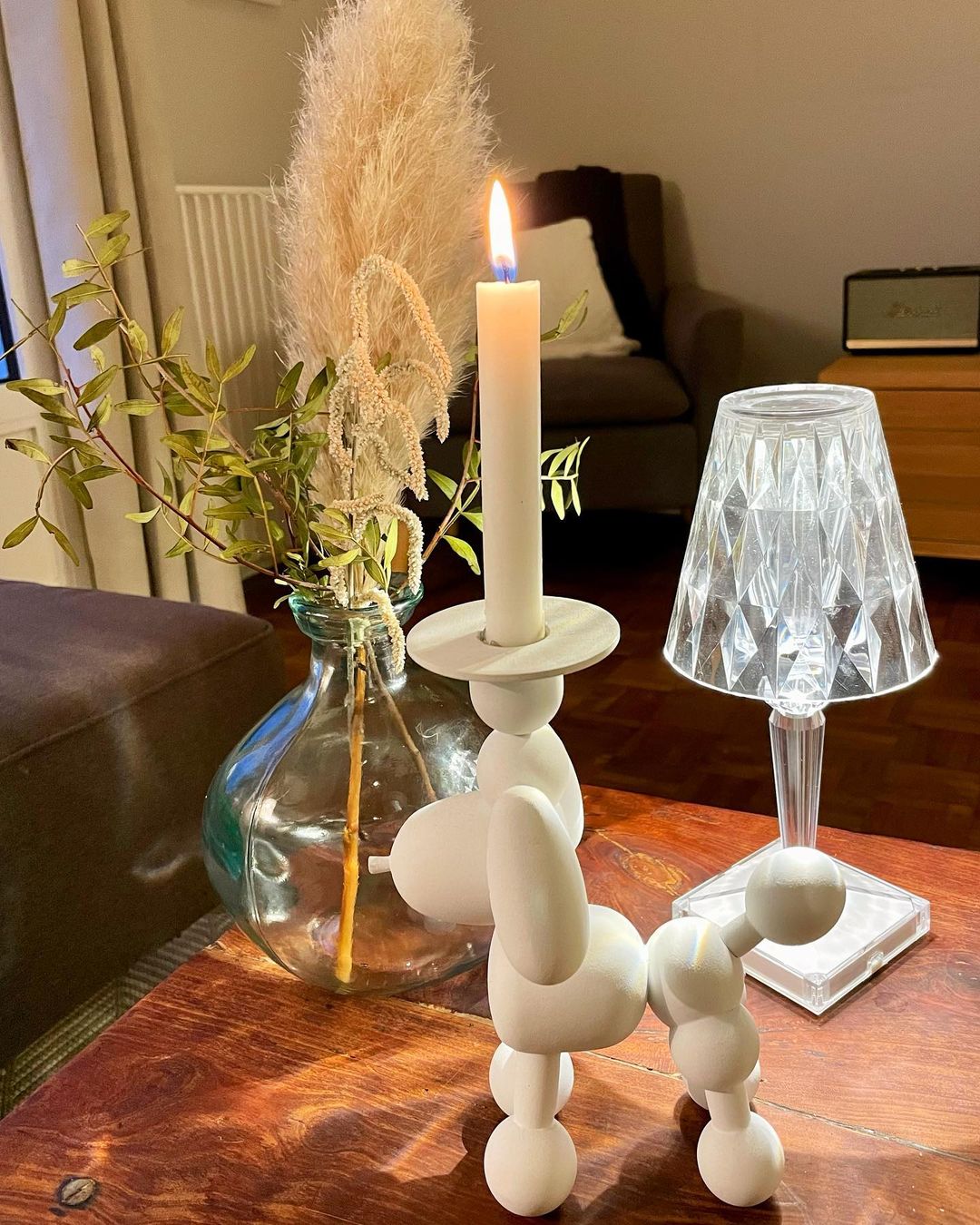 SparkLicht - Lampe de table moderne avec LED et effet glamour