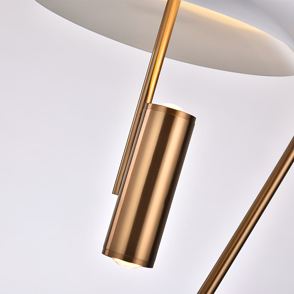 LuxeShade – Hvid Aluminium Bordlampe med Marmorfod