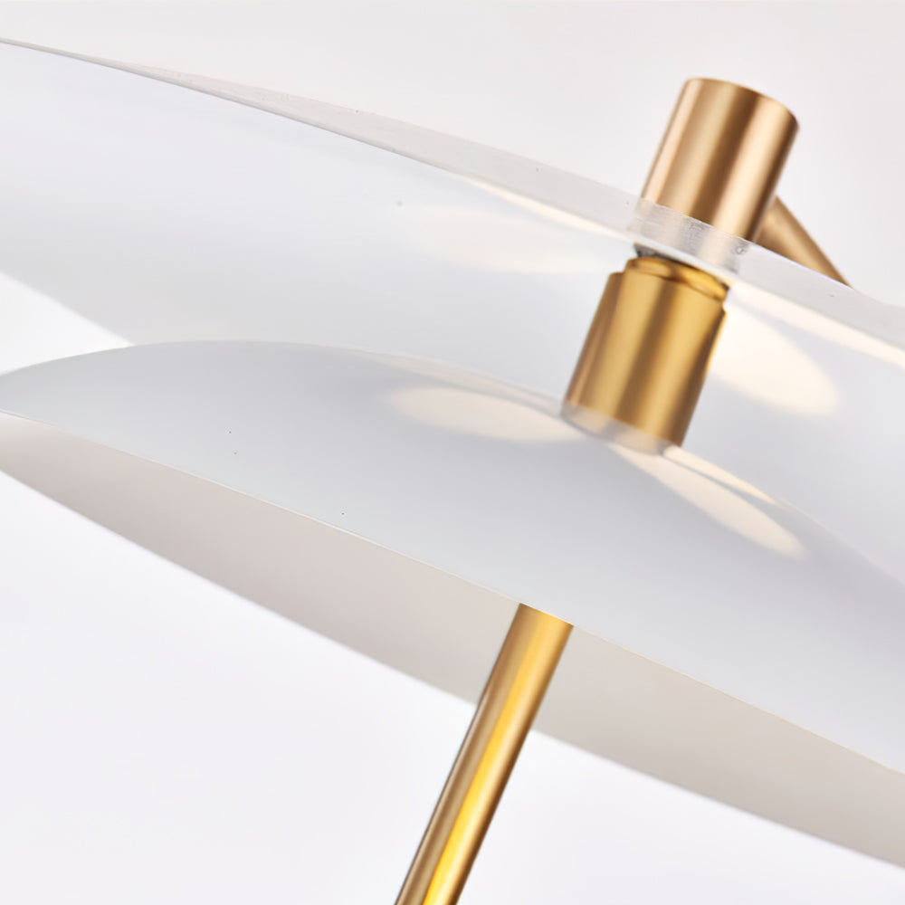 LuxeShade – Hvid Aluminium Bordlampe med Marmorfod