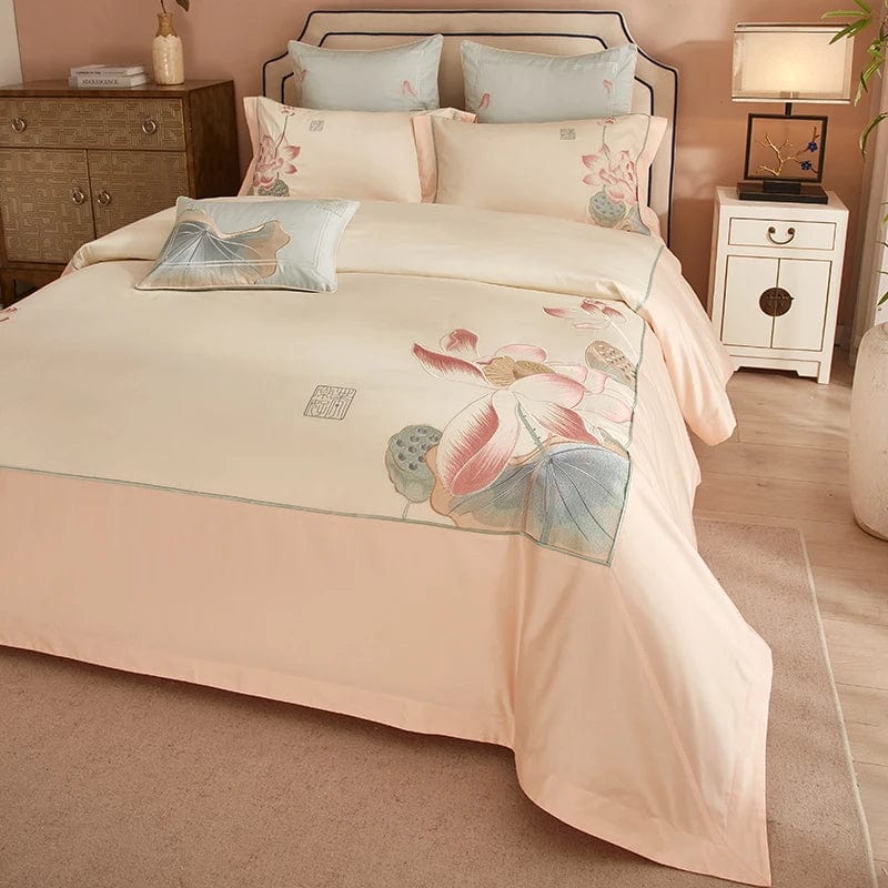 LotusRose - Egyptian Cotton Duvet Cover Set