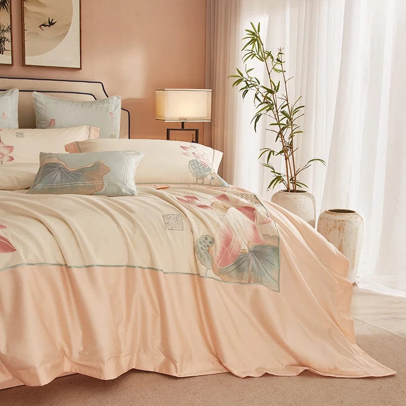 LotusRose - Egyptian Cotton Duvet Cover Set