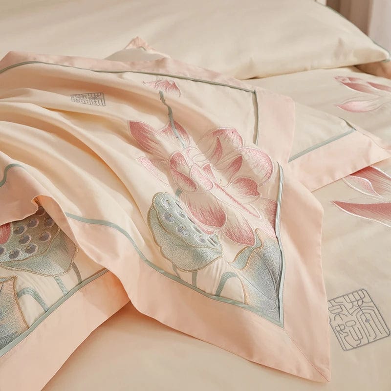 LotusRose - Egyptian Cotton Duvet Cover Set