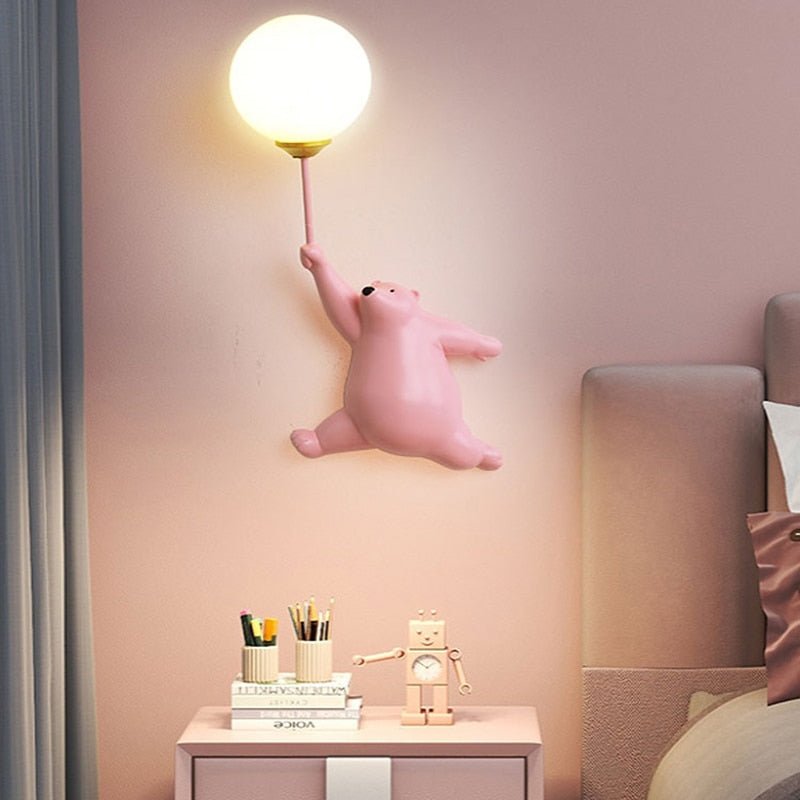 BeerGlow - Lampe murale avec design d'ours et lumière agréable