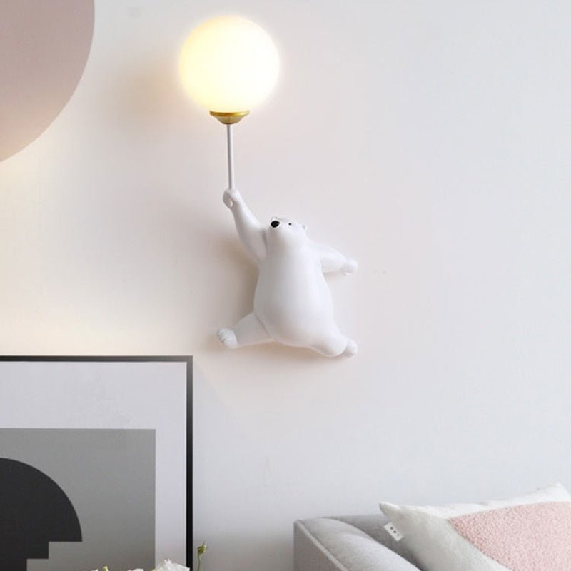 BeerGlow - Lampe murale avec design d'ours et lumière agréable