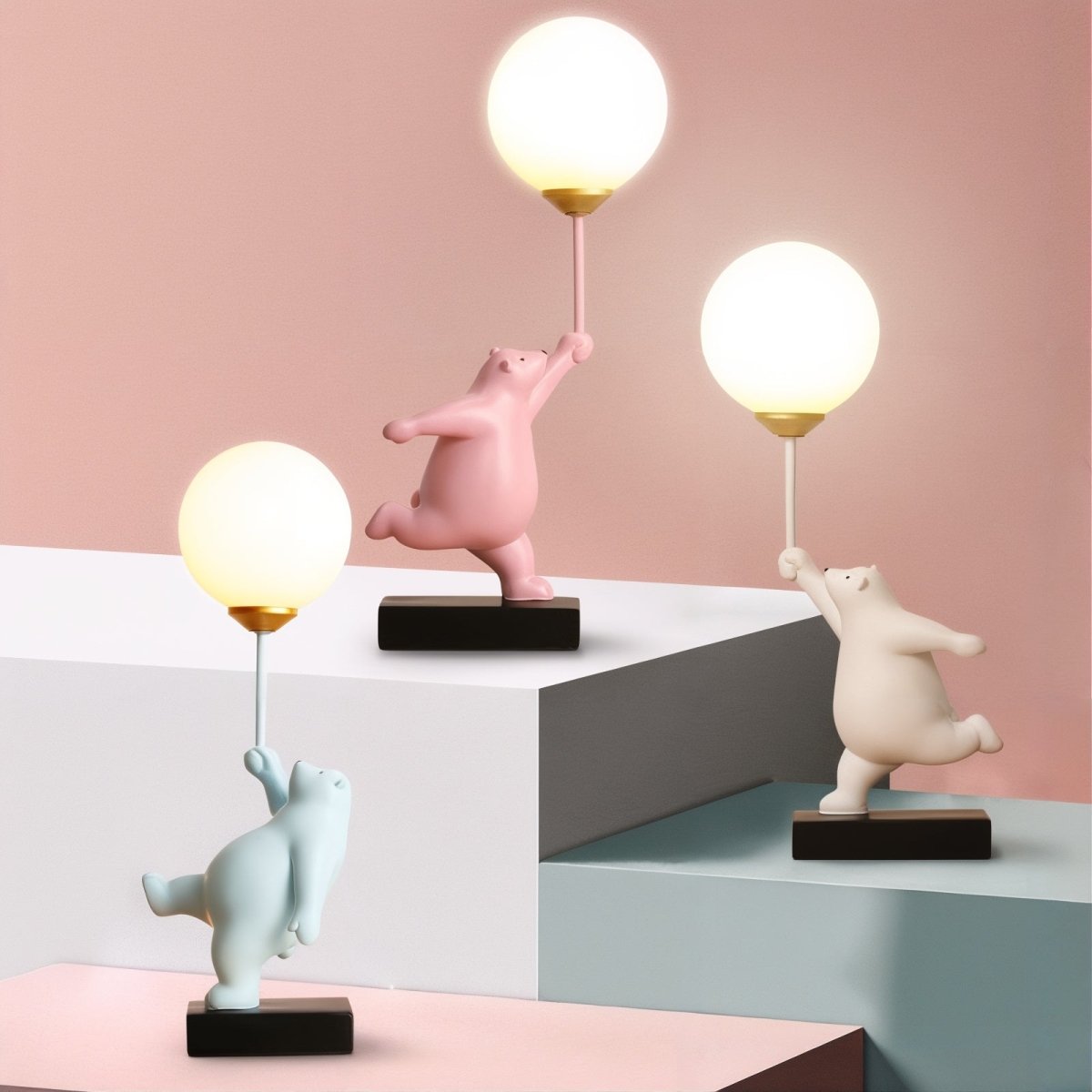 BeerLuxe - Lampe de table avec ours mignon et éclairage intime