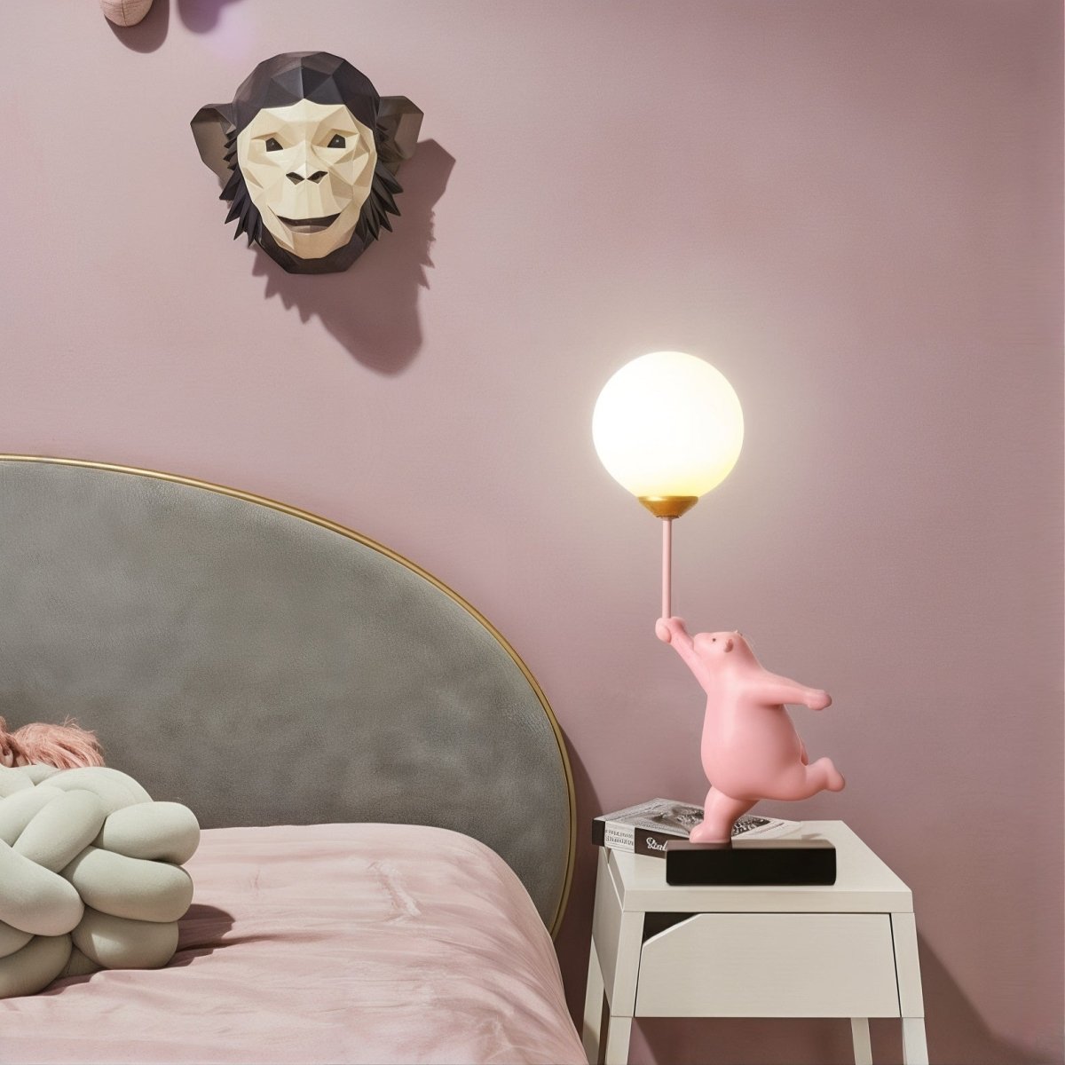 BeerLuxe - Lampe de table avec ours mignon et éclairage intime
