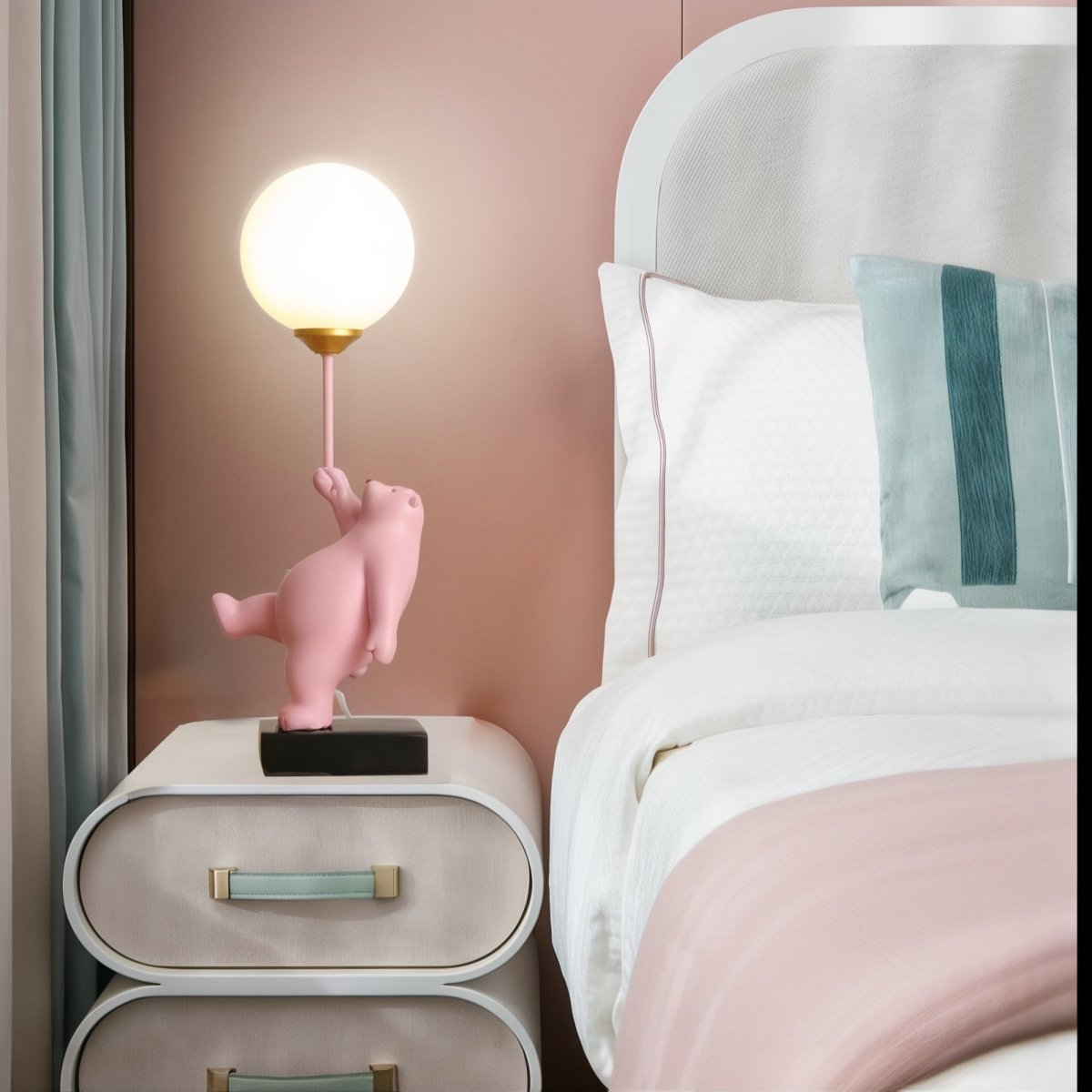 BeerLuxe - Lampe de table avec ours mignon et éclairage intime