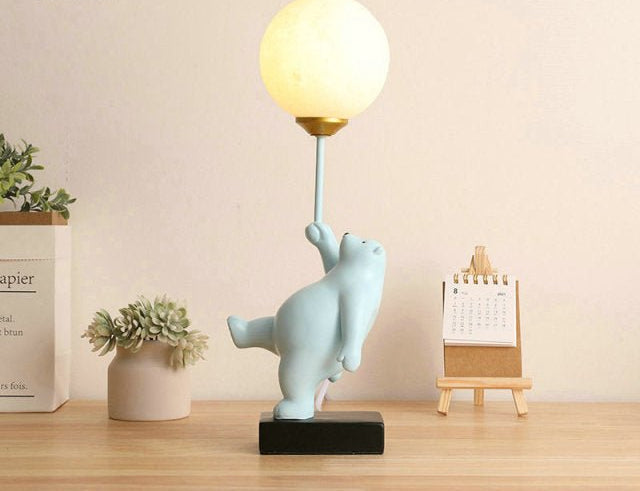 BeerLuxe - Lampe de table avec ours mignon et éclairage intime