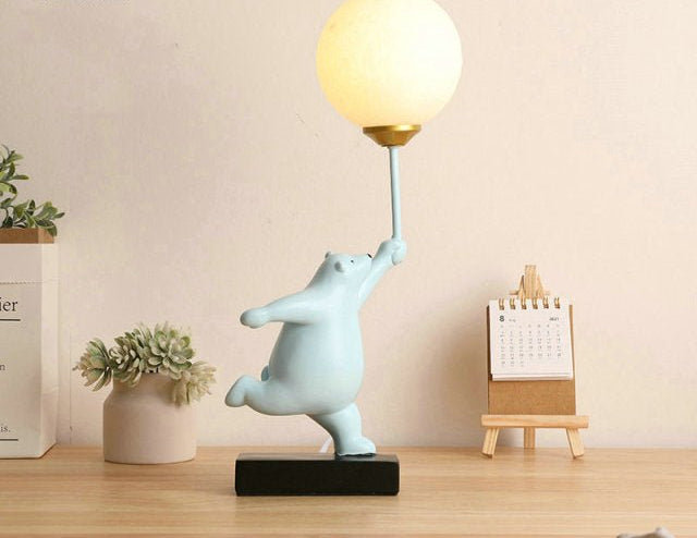 BeerLuxe - Lampe de table avec ours mignon et éclairage intime