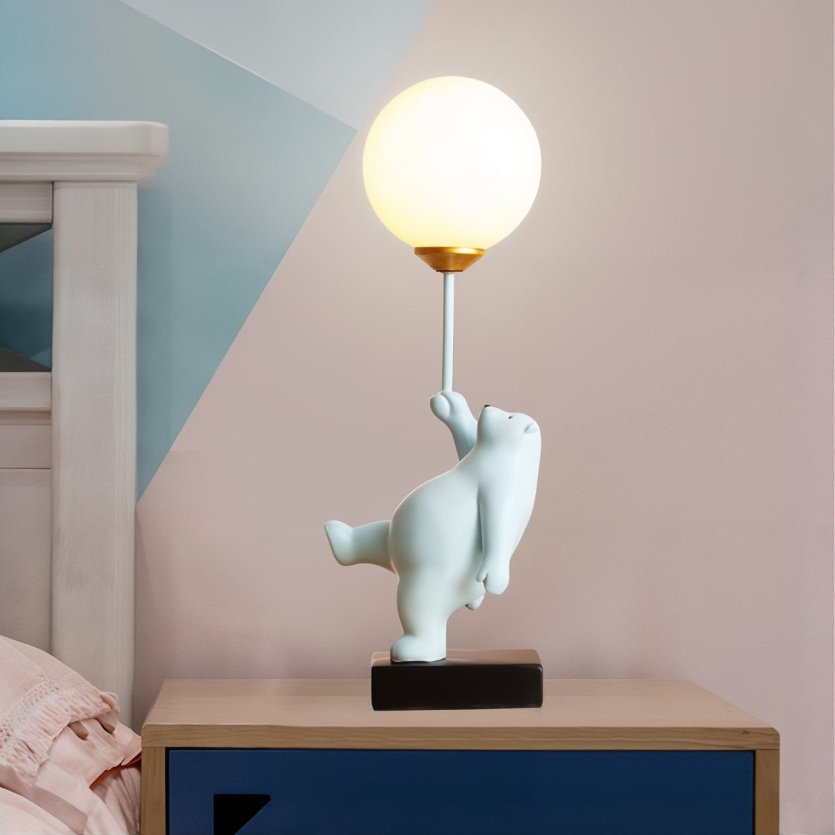 BeerLuxe - Lampe de table avec ours mignon et éclairage intime