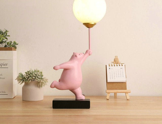 BeerLuxe - Lampe de table avec ours mignon et éclairage intime