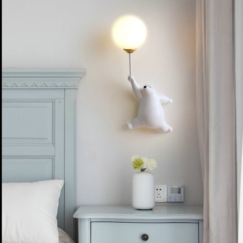 BeerGlow - Lampe murale avec design d'ours et lumière agréable