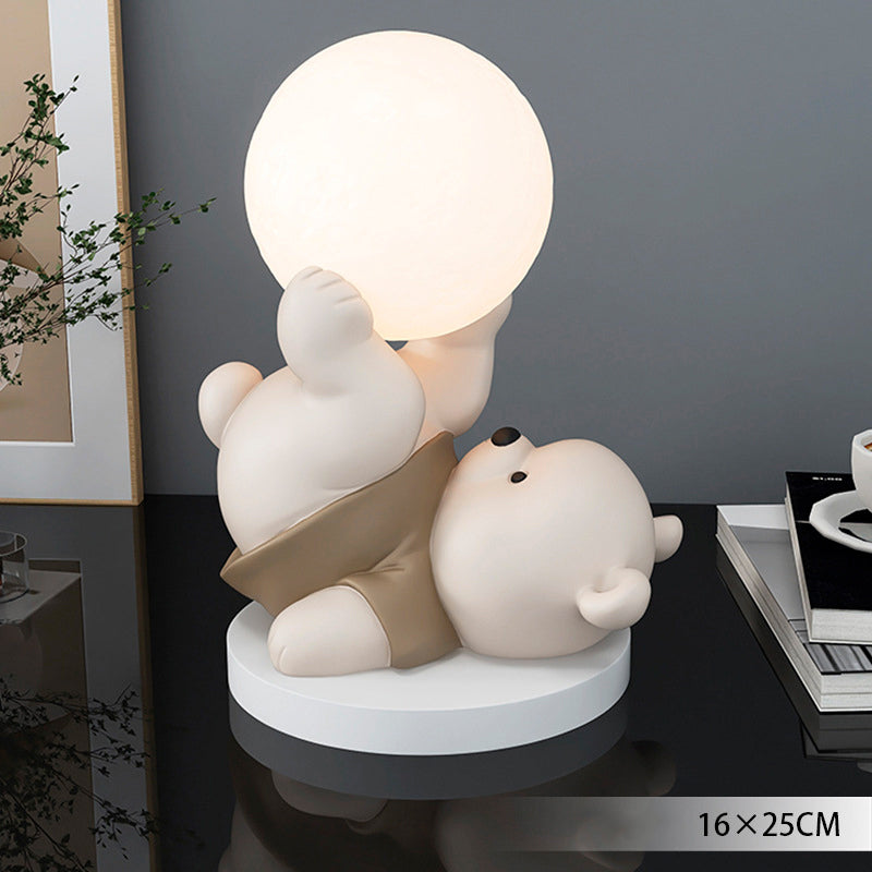 BeerMaan - Lampe de Lune Magique avec Ours en Peluche