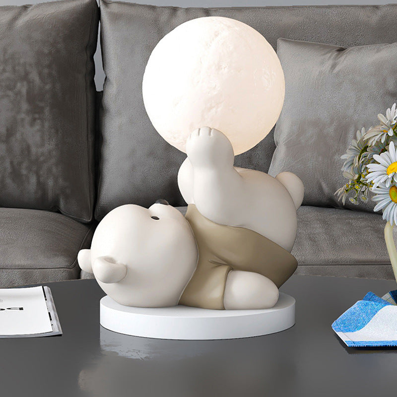 BeerMaan - Lampe de Lune Magique avec Ours en Peluche