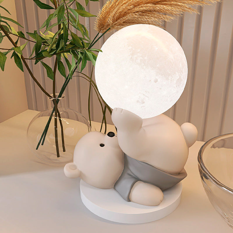 BeerMaan - Lampe de Lune Magique avec Ours en Peluche