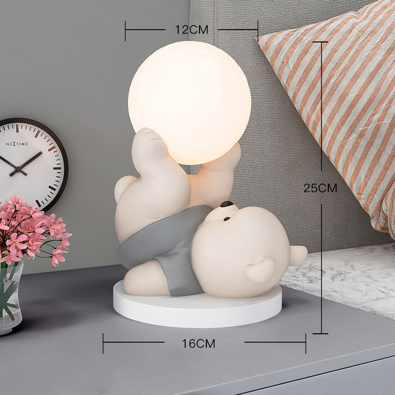 BeerMaan - Lampe de Lune Magique avec Ours en Peluche