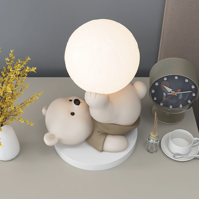 BeerMaan - Lampe de Lune Magique avec Ours en Peluche