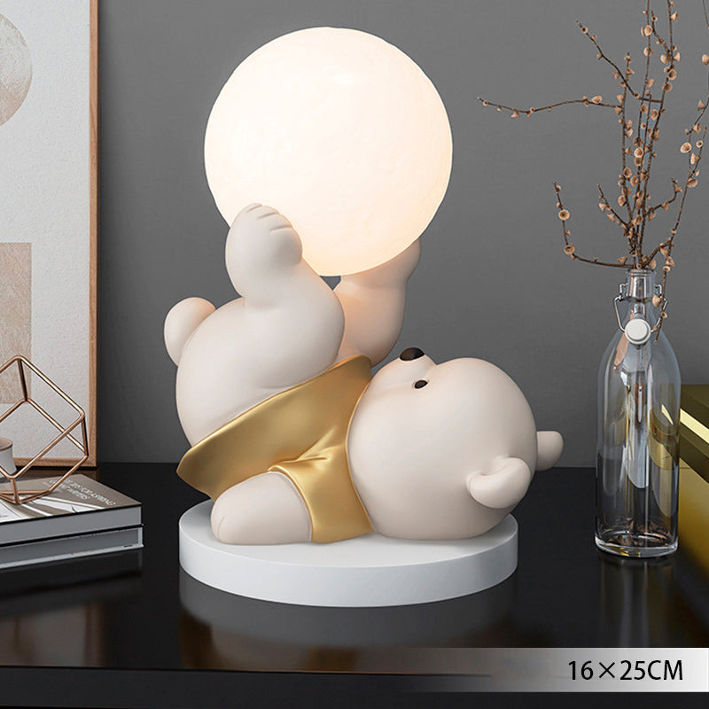 BeerMaan - Lampe de Lune Magique avec Ours en Peluche