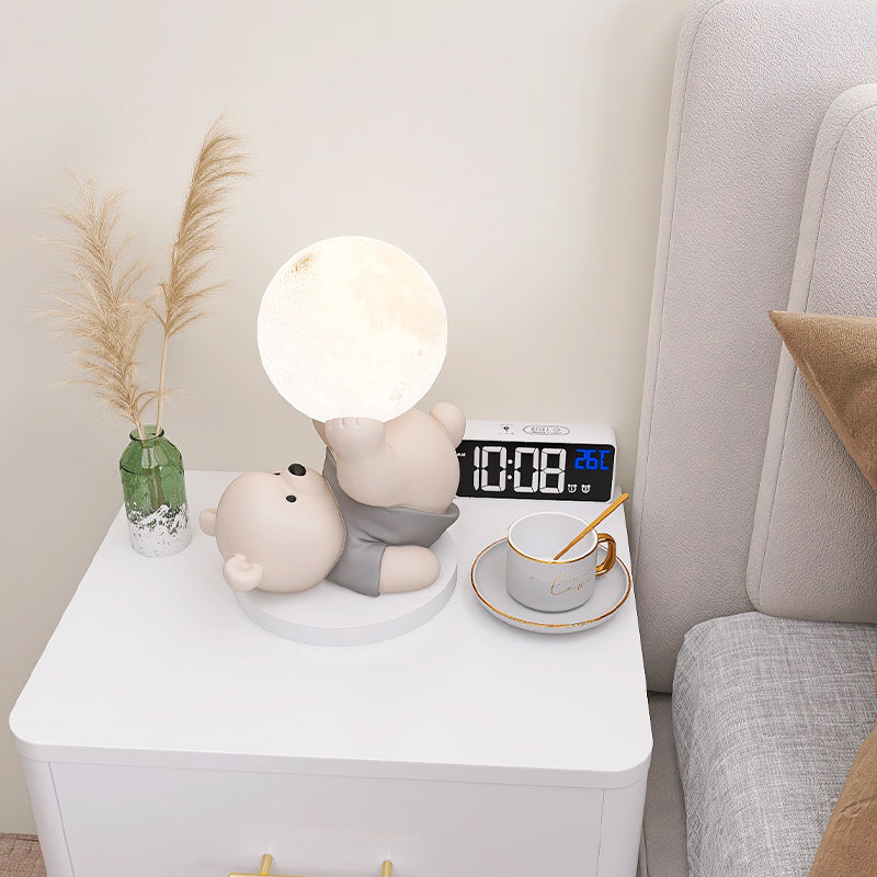 BeerMaan - Lampe de Lune Magique avec Ours en Peluche