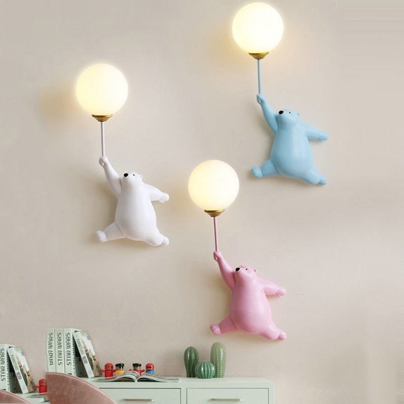 BeerGlow - Lampe murale avec design d'ours et lumière agréable
