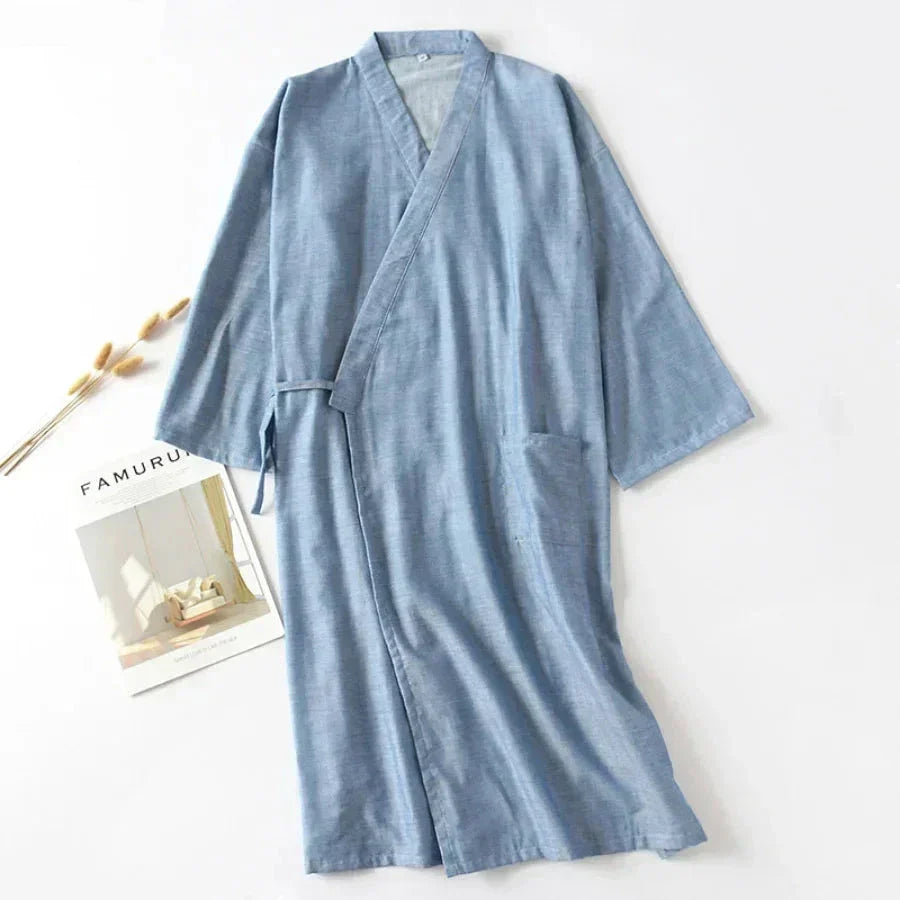 RelaxWear - Chemise de nuit en coton pour hommes élégante