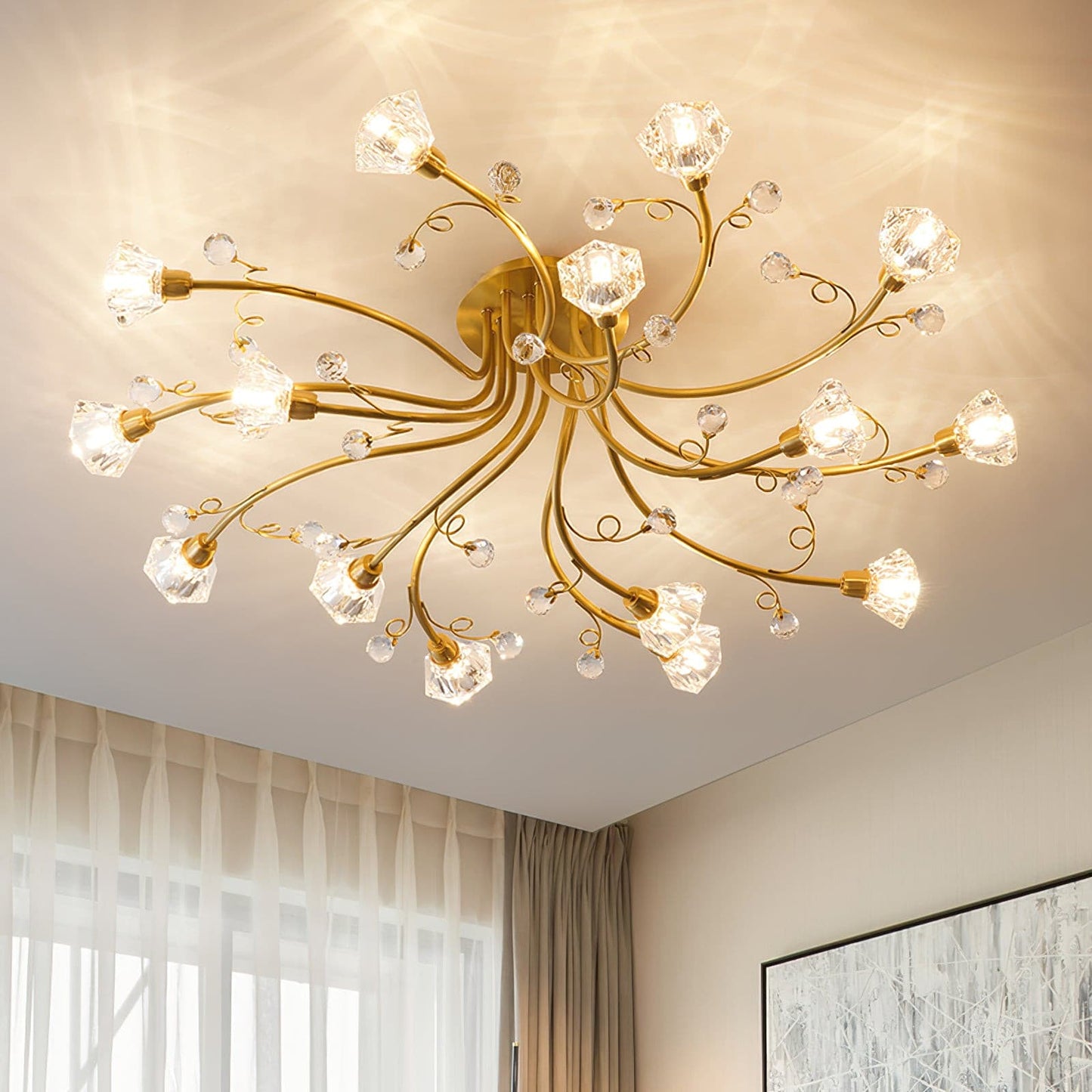 BlossomAura - Flower Ceiling Lamp