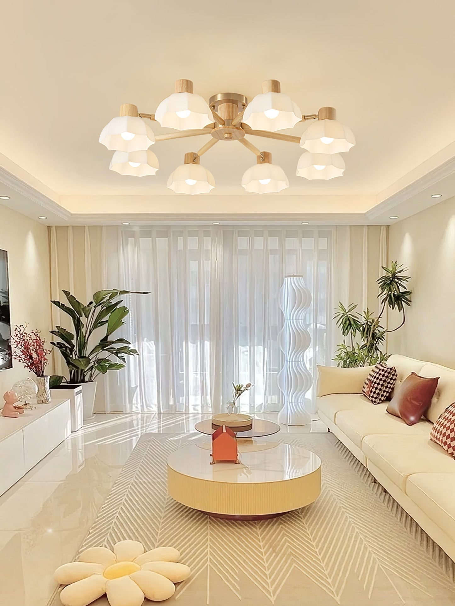 FloralLuxe - Deckenlampe mit Blumendesign und stimmungsvoller Beleuchtung