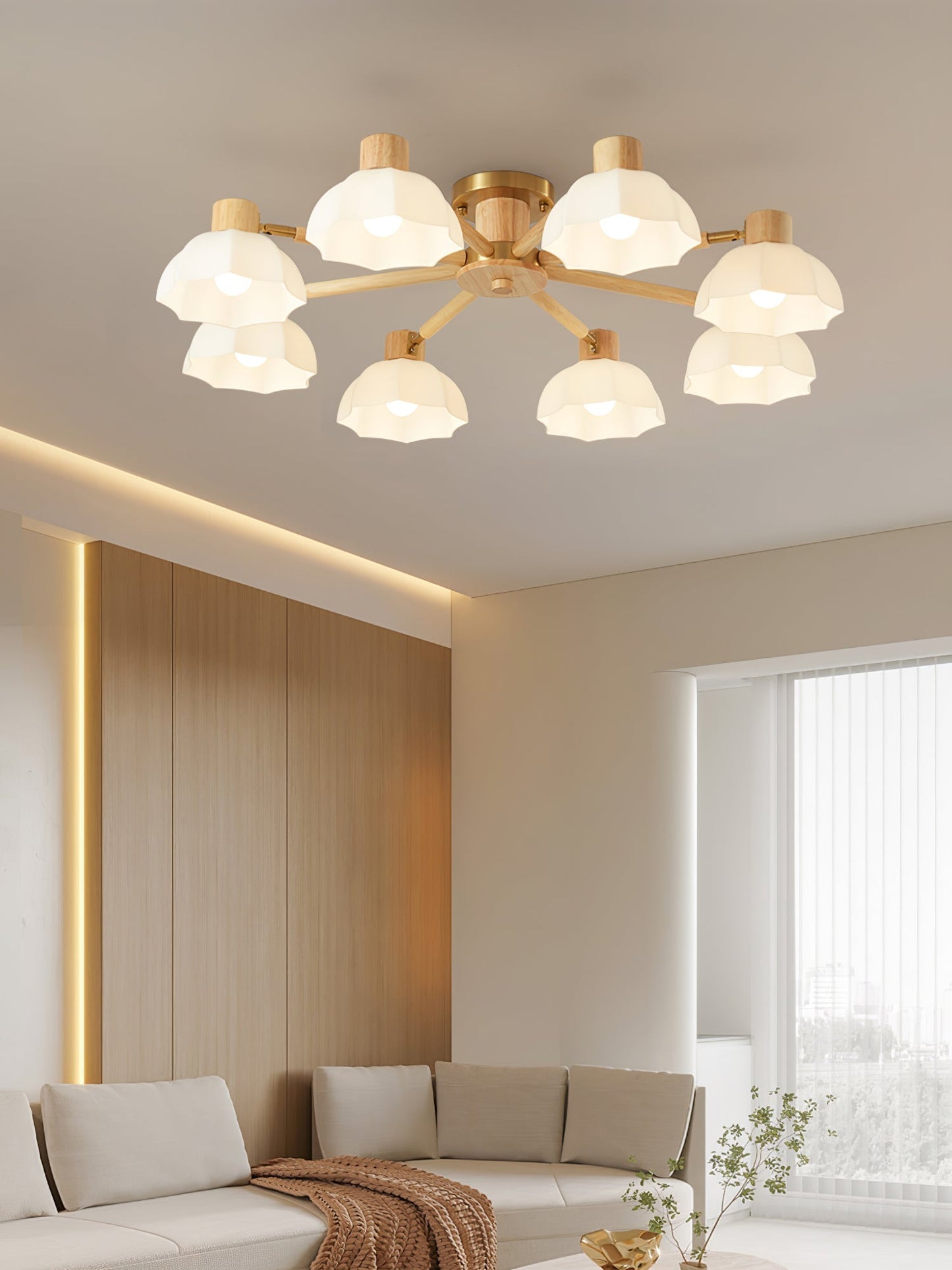FloralLuxe - Deckenlampe mit Blumendesign und stimmungsvoller Beleuchtung