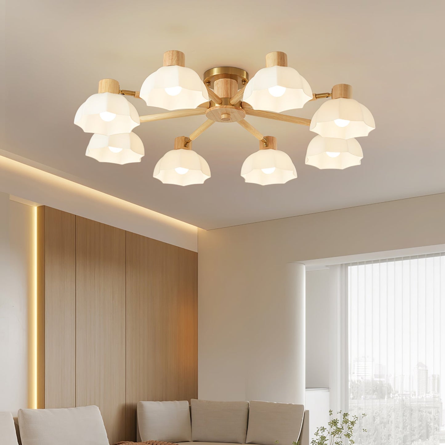 FloralLuxe - Deckenlampe mit Blumendesign und stimmungsvoller Beleuchtung