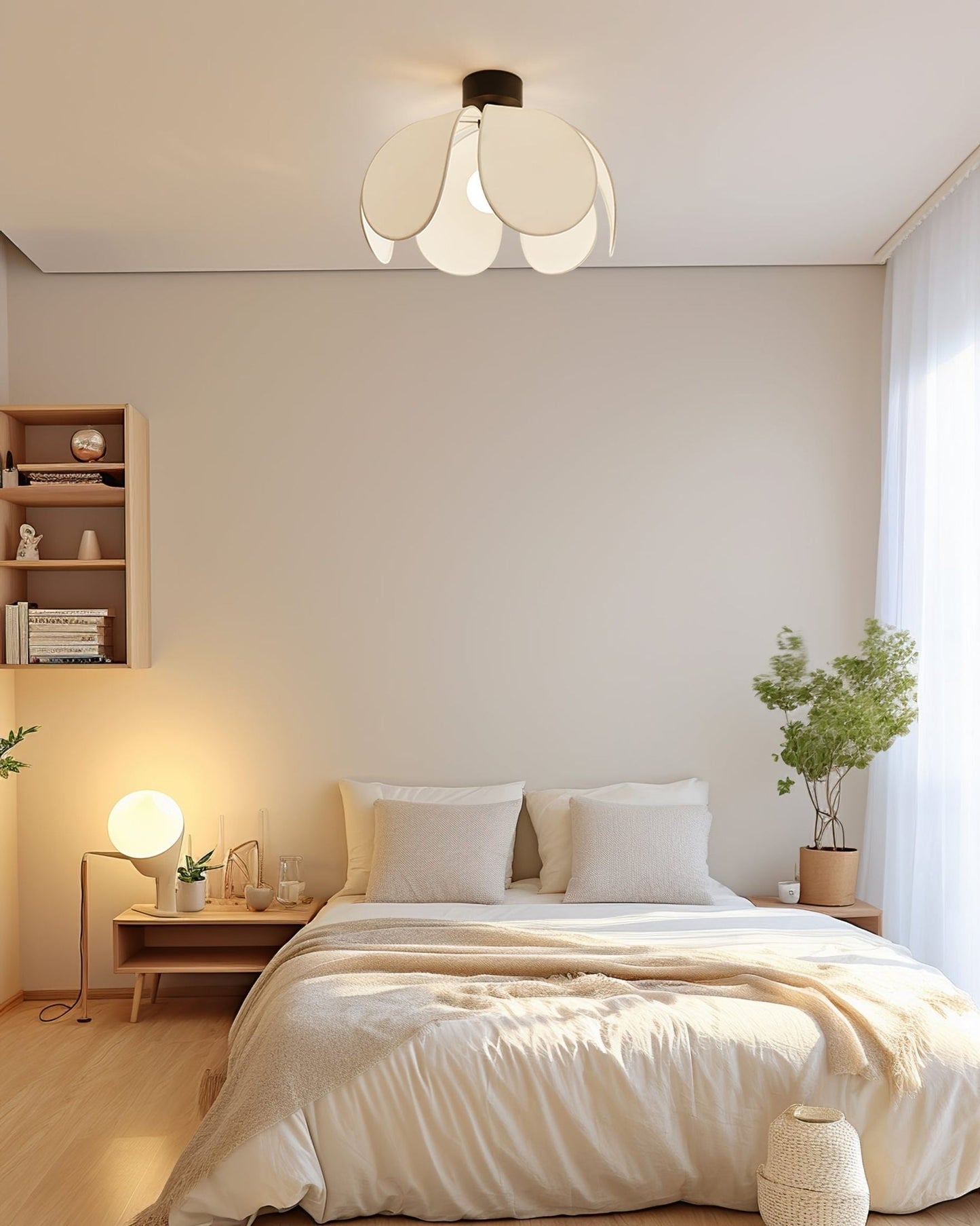 FlowerLuxe - Ceiling Light with Fabric Flowers and Intimate Lighting