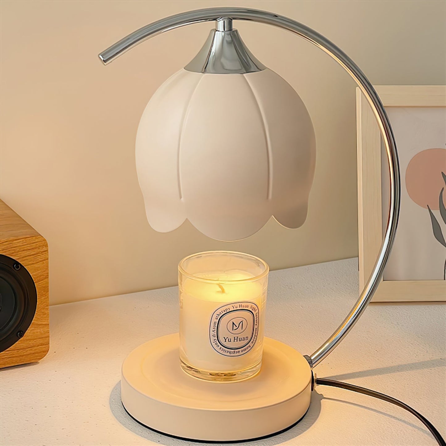 Blomsterlys - Bordlampe