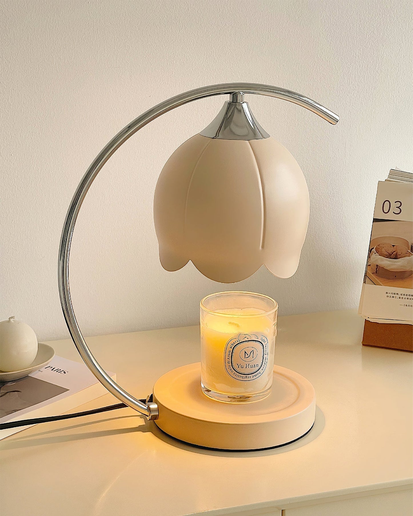 Blomsterlys - Bordlampe