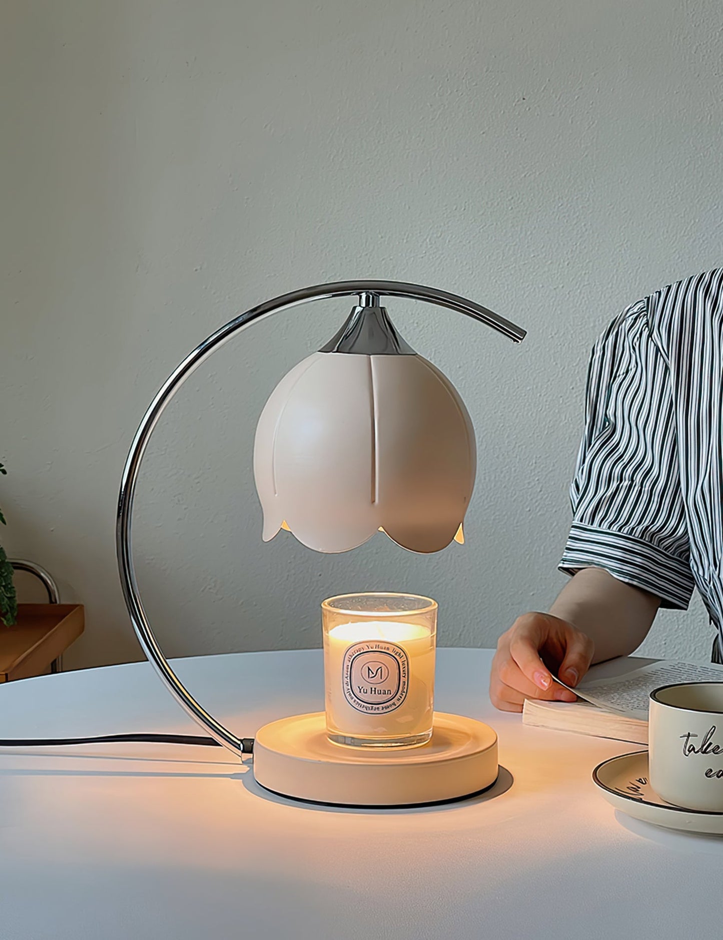 Blomsterlys - Bordlampe