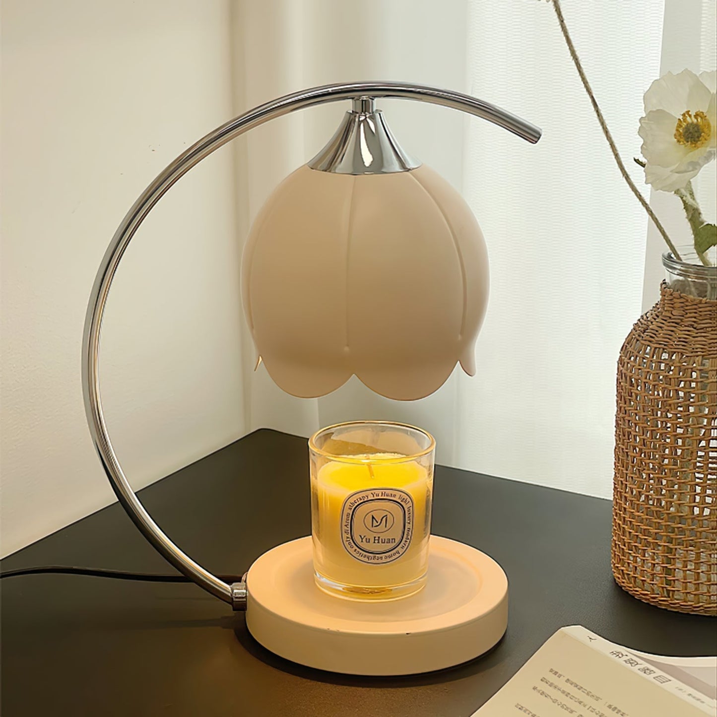 Blomsterlys - Bordlampe