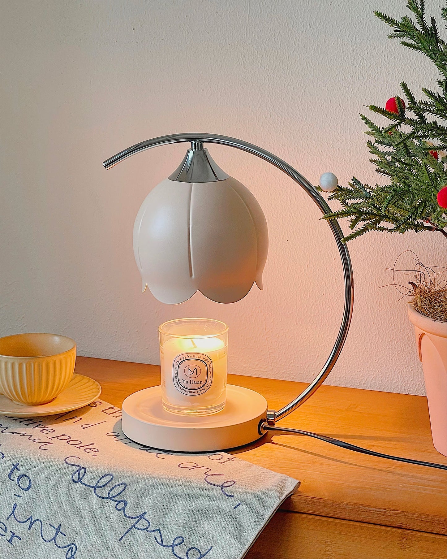 Blomsterlys - Bordlampe
