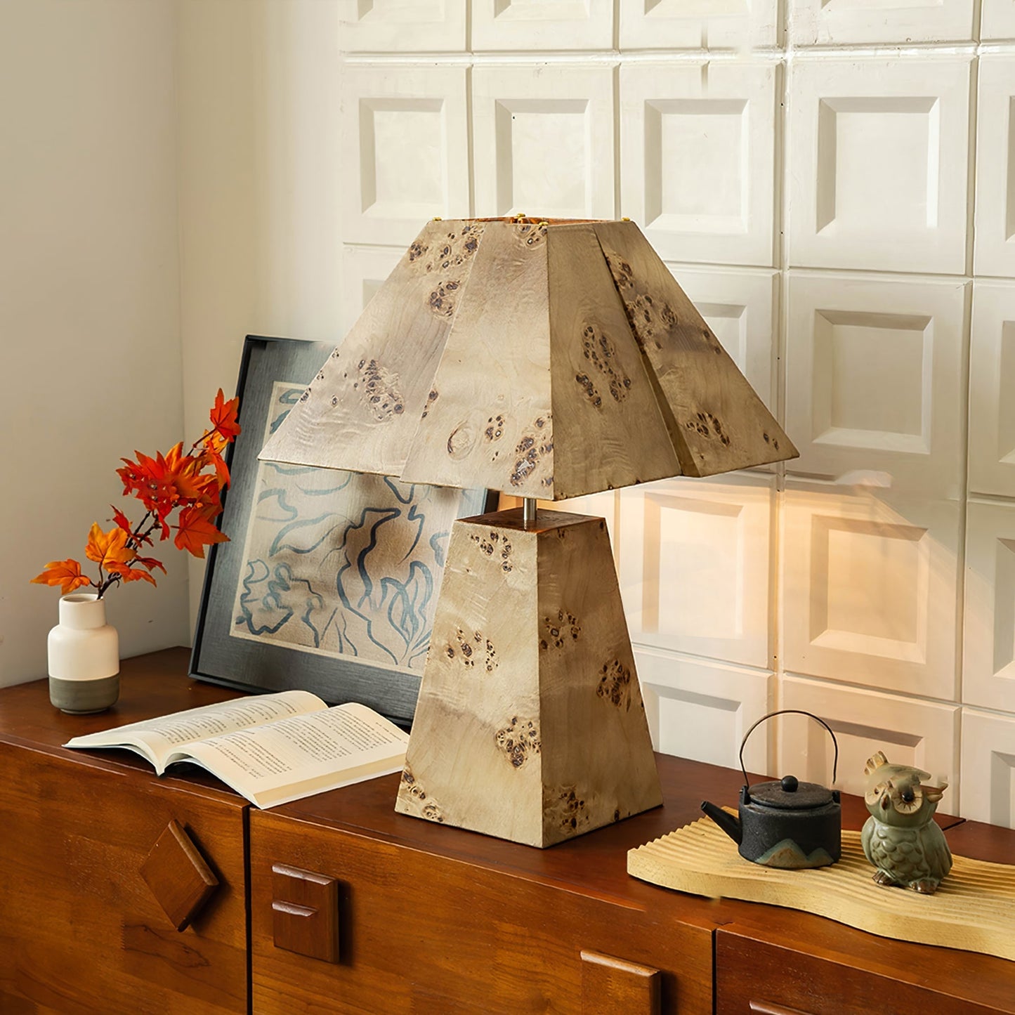 PyramidWood - Wooden Table Lamp