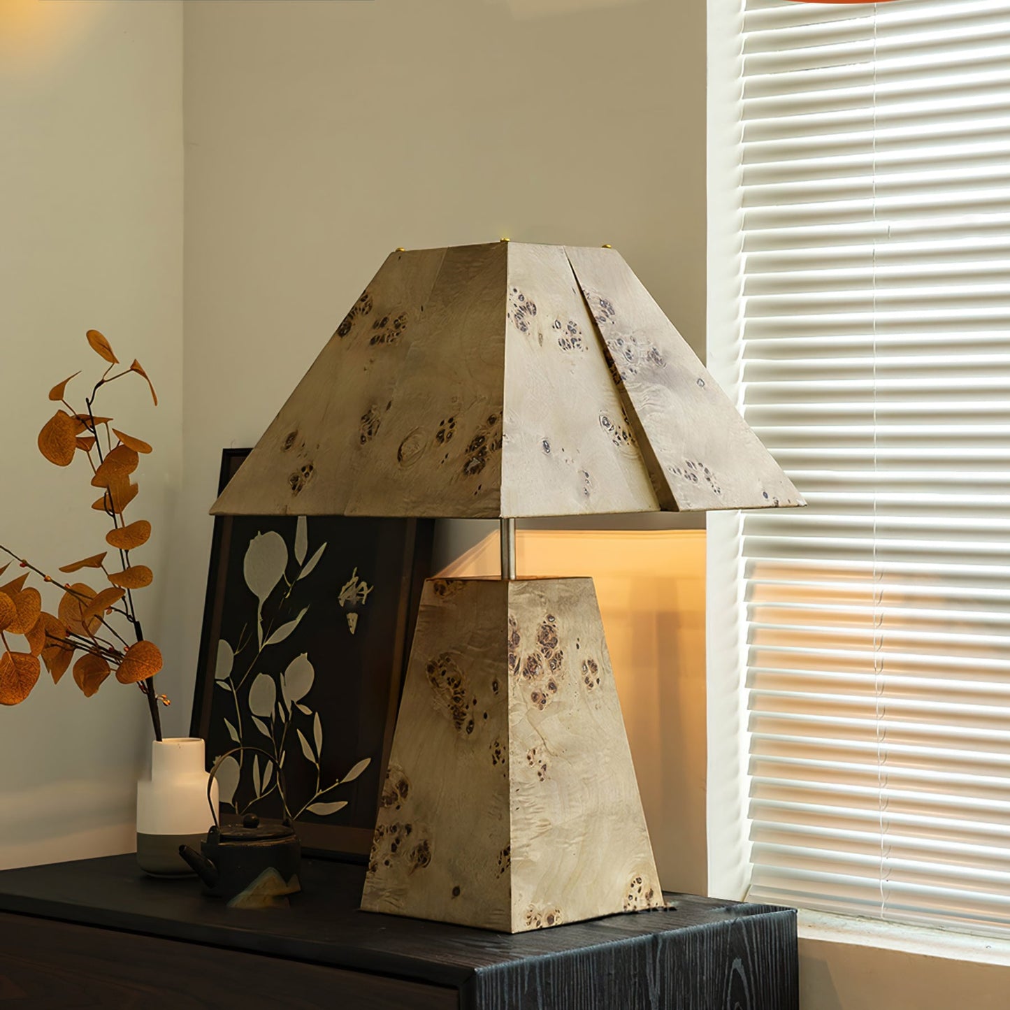 PyramidWood - Wooden Table Lamp