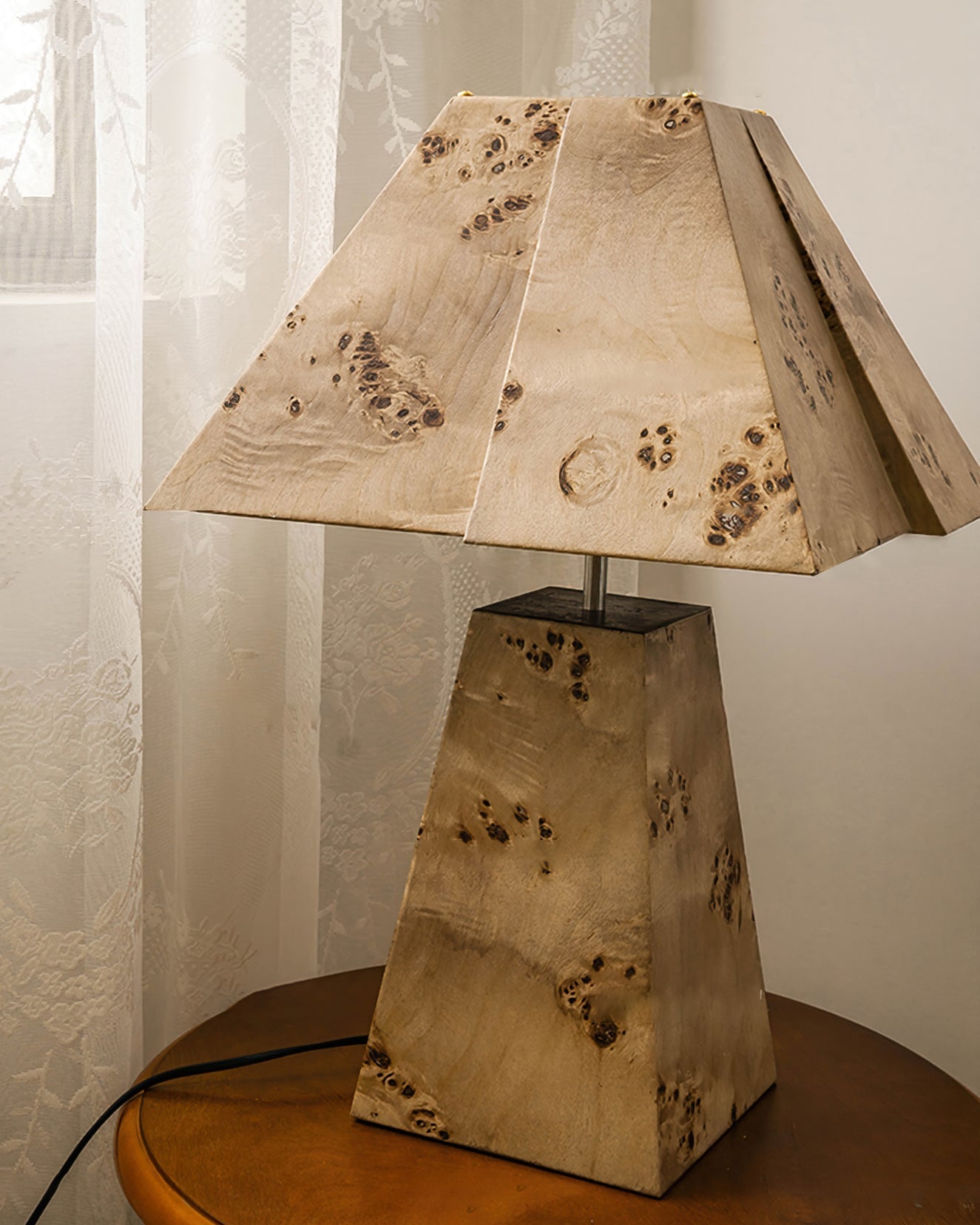 PyramidWood - Wooden Table Lamp
