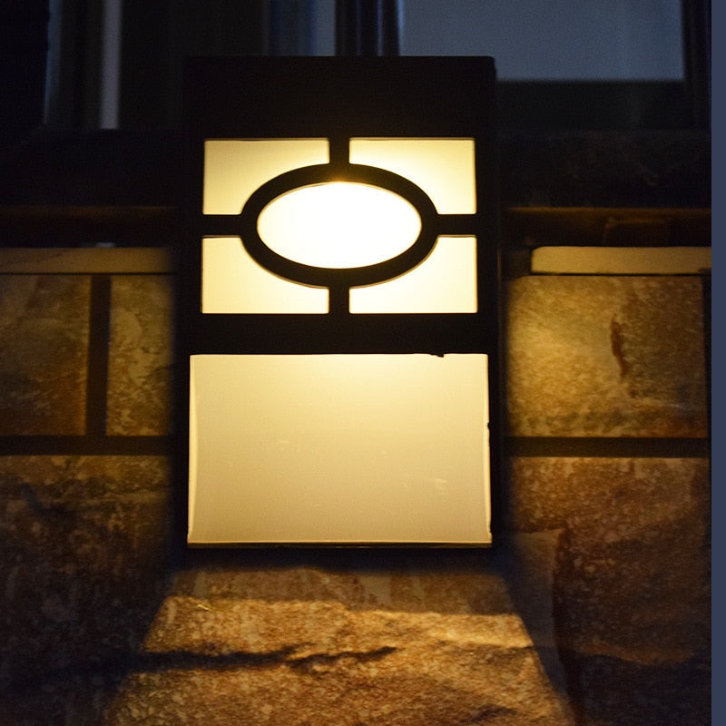 ZenGlow - Japansk solcellelampe til udendørs væg