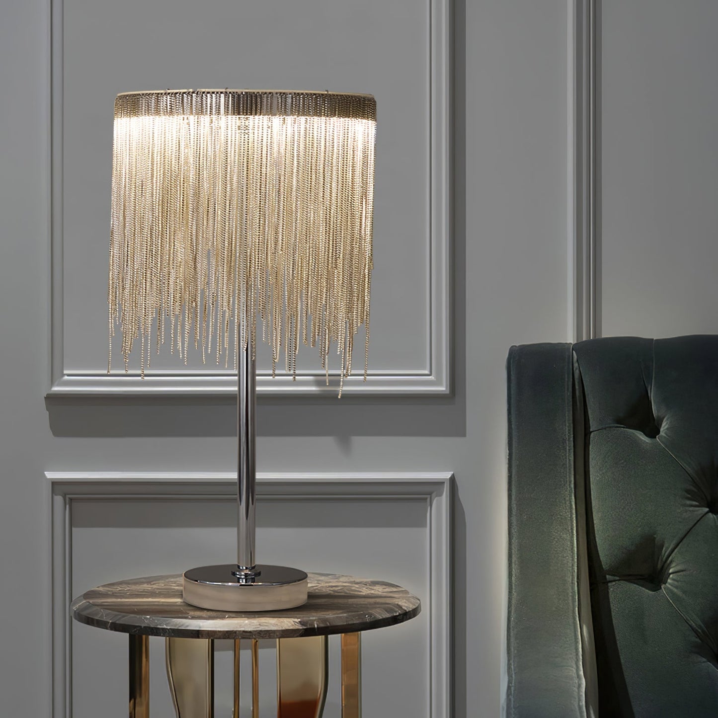 CadenaGloed - Tischlampe mit schicken Quasten-Details und gemütlicher Lichtstreuung
