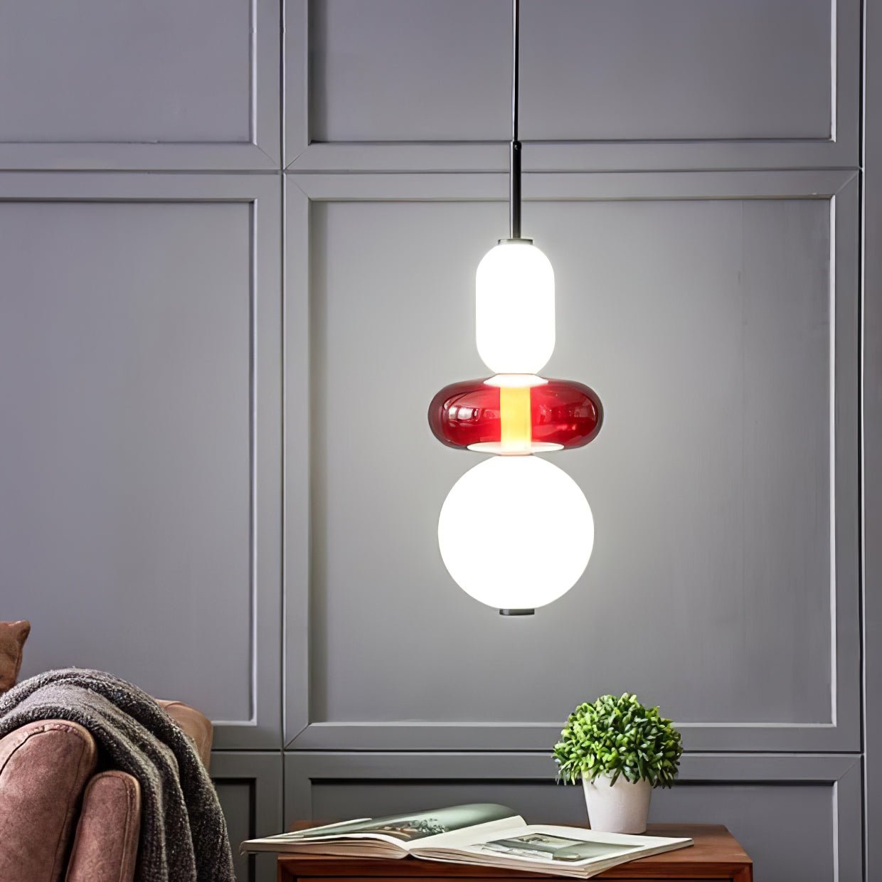 Pendant Light Made of Candied Glass