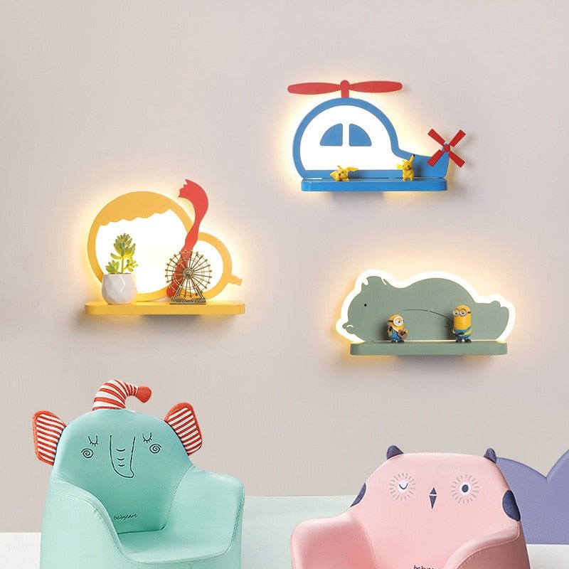 CartoonShelf - LED-Wandlampe mit Regal