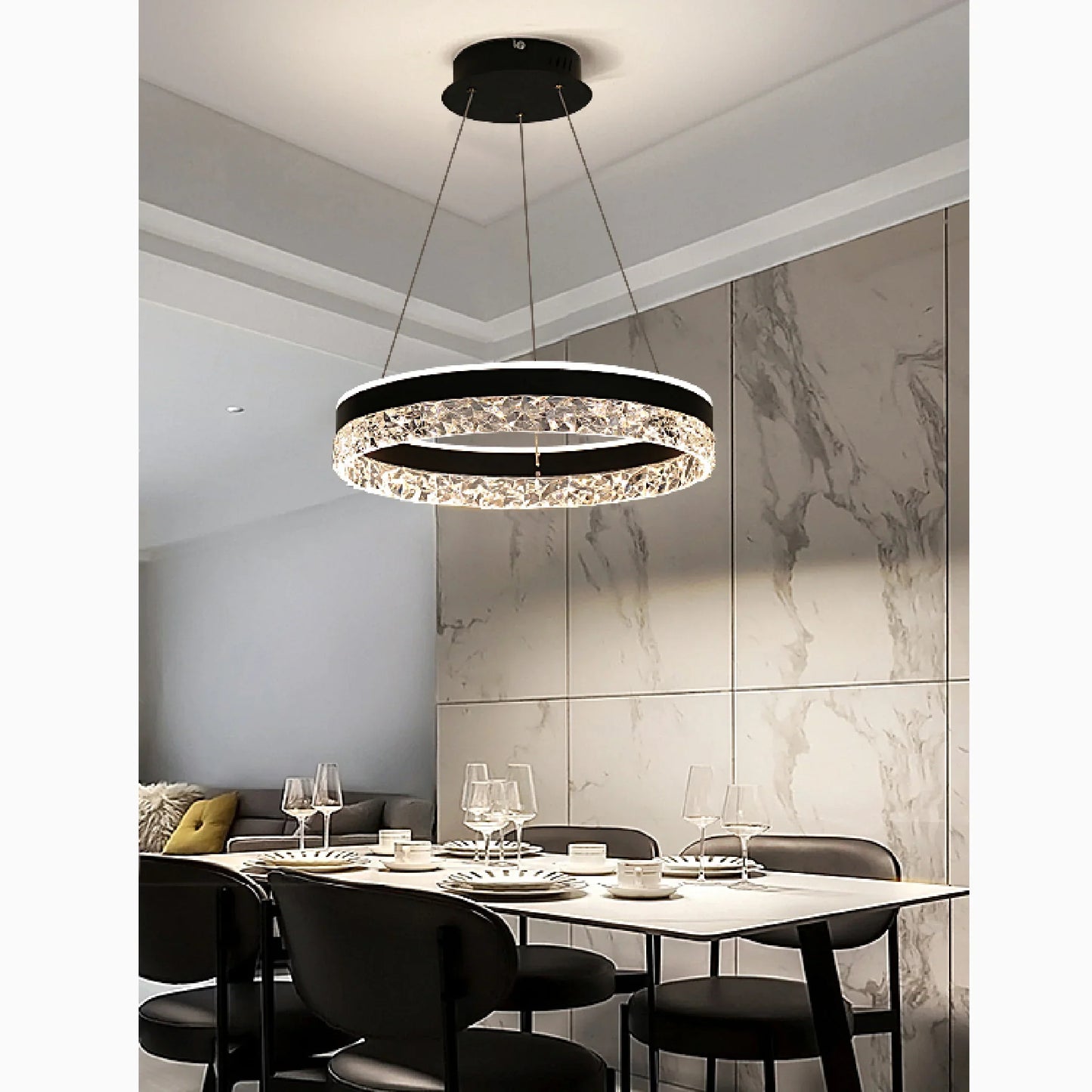 LumiRing - Crystal Ring-Shaped Chandelier