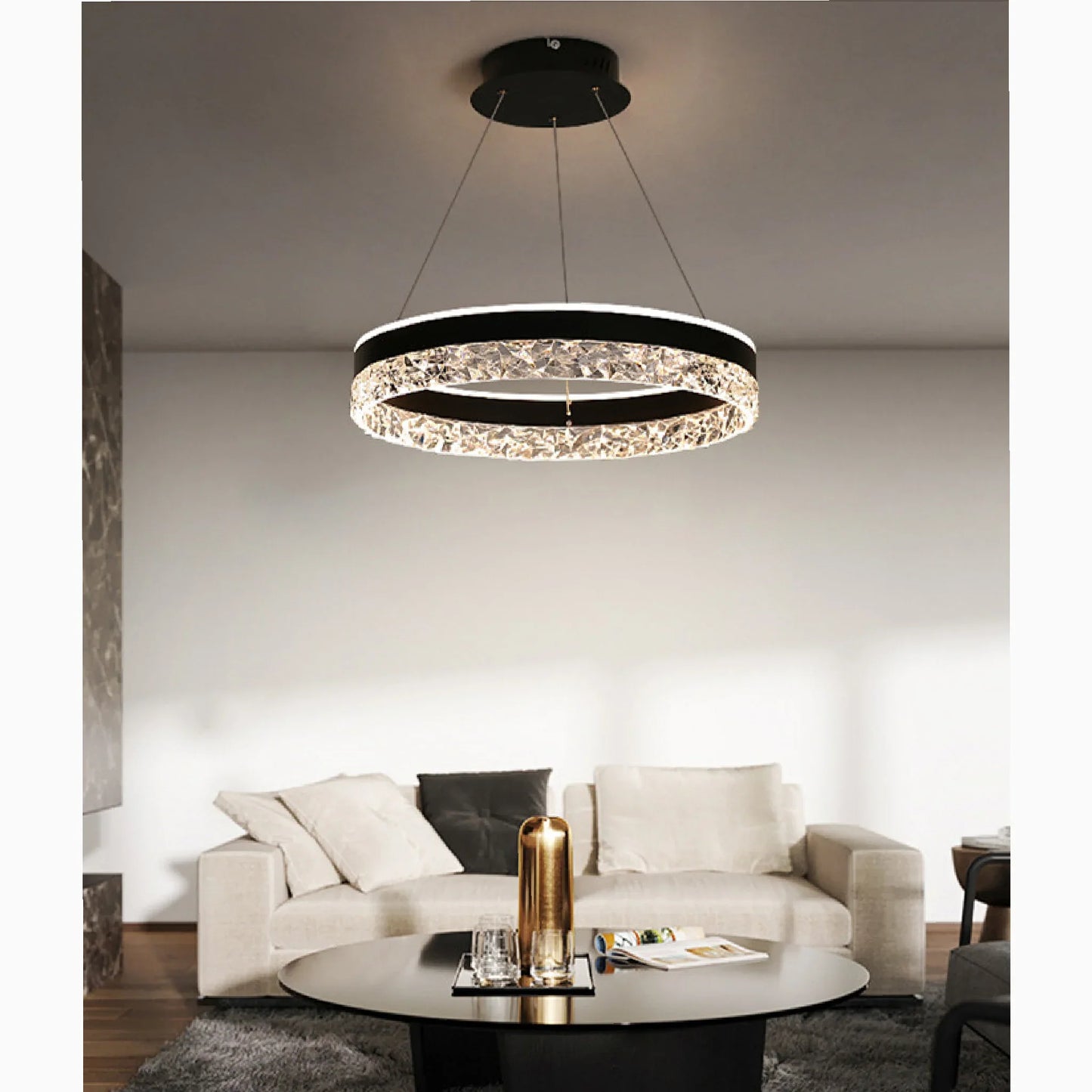 LumiRing - Crystal Ring-Shaped Chandelier