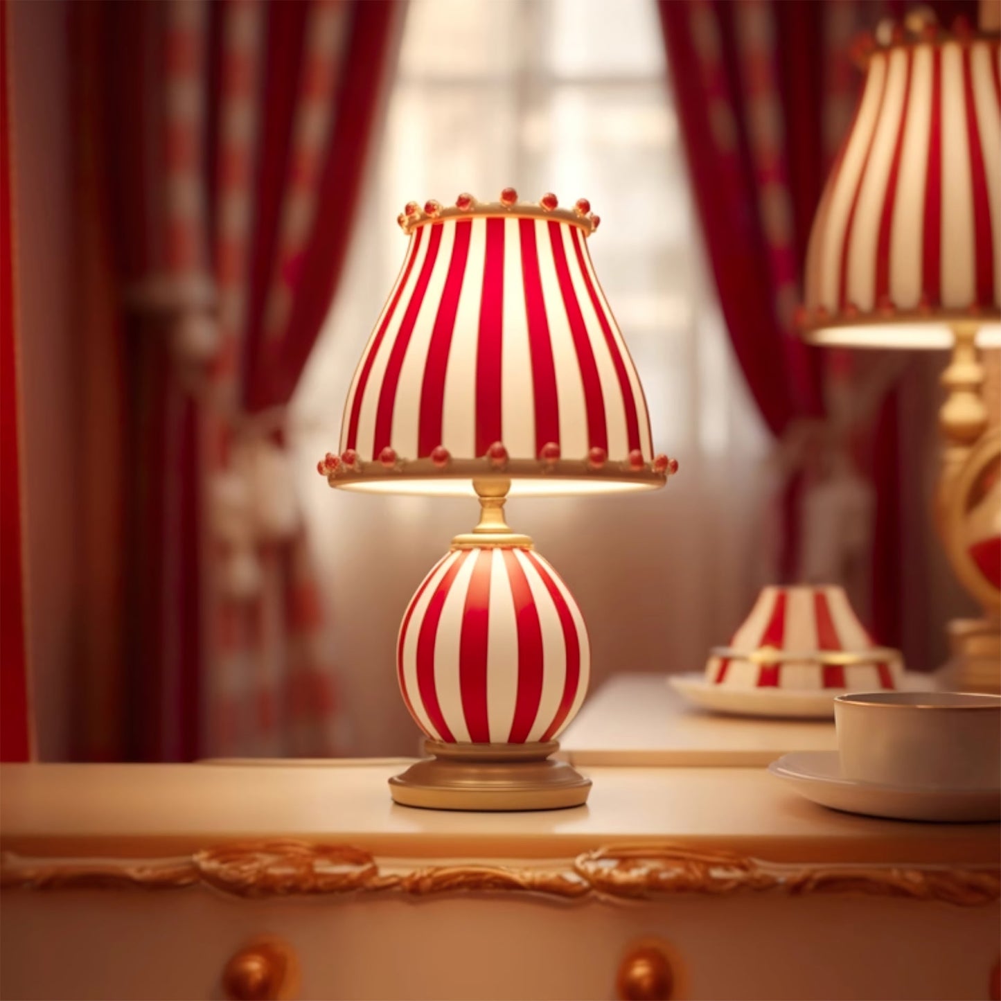 TroupGlow - Lampe de table inspirée du cirque avec une illumination vive