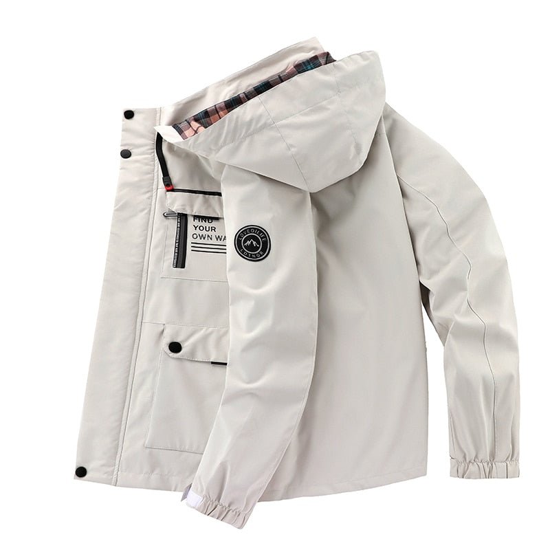 Alan - Water- and windproof jacket with removable hood for men