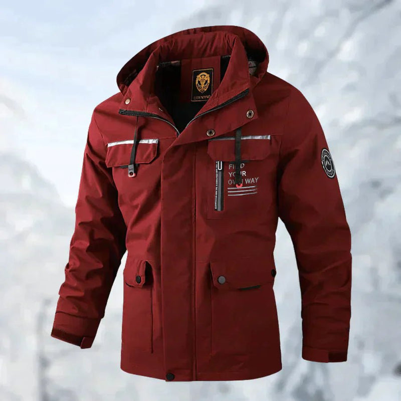 Veste coupe-vent et imperméable pour hommes avec capuche - Cael